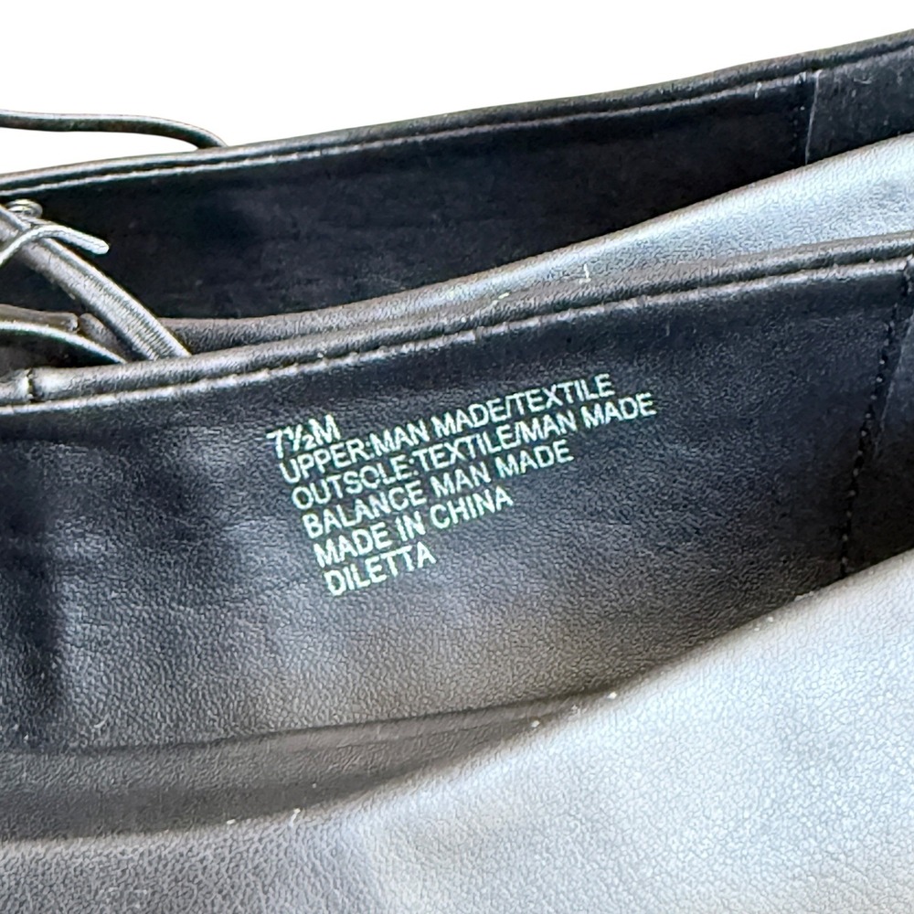 Aerosoles Diletta Black Lace Up Pointed Toe Flats Shoes Womens Size 7.5 M NEW - Picture 7 of 12